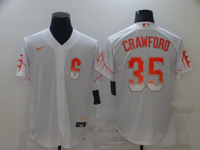 Giants 35 Brandon Crawford White Nike 2021 City Connect Cool Base Jersey,We sell and wholesale Giants 35 Brandon Crawford White Nike 2021 City Connect Cool Base Jersey on line form chian!